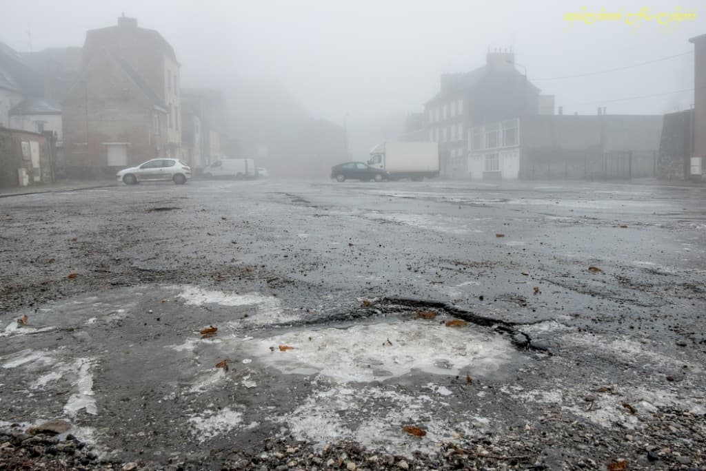 Glace et brouillard