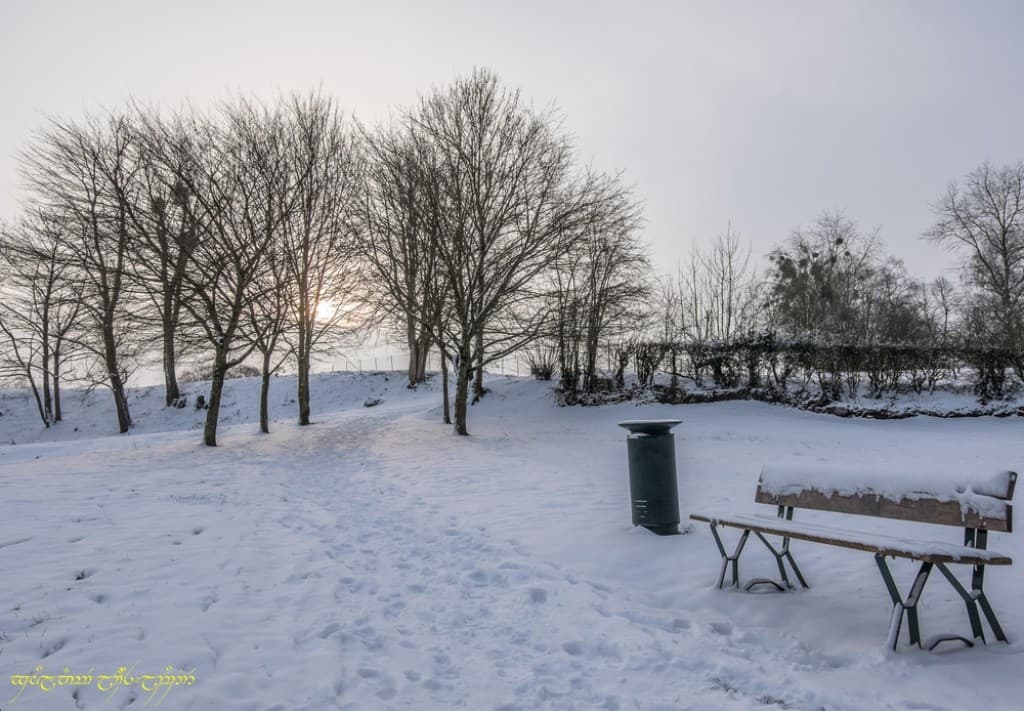La neige...