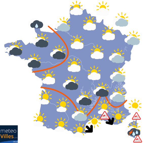 Stable jusqu'à mardi, puis plus perturbé