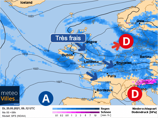 Carte de prévisions d'europe du Mardi 25 mai 2021