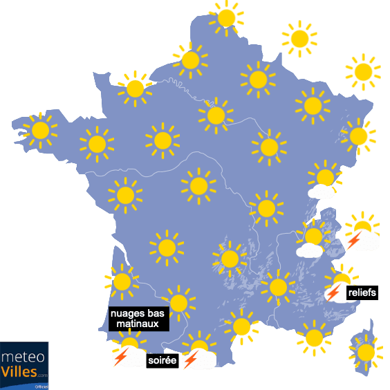 Grosses chaleurs suivies de violents orages