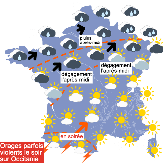 Milieu d'été assez automnal au nord