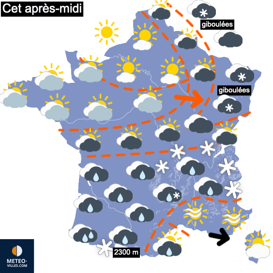 Le yoyo des températures avec pluie et neige