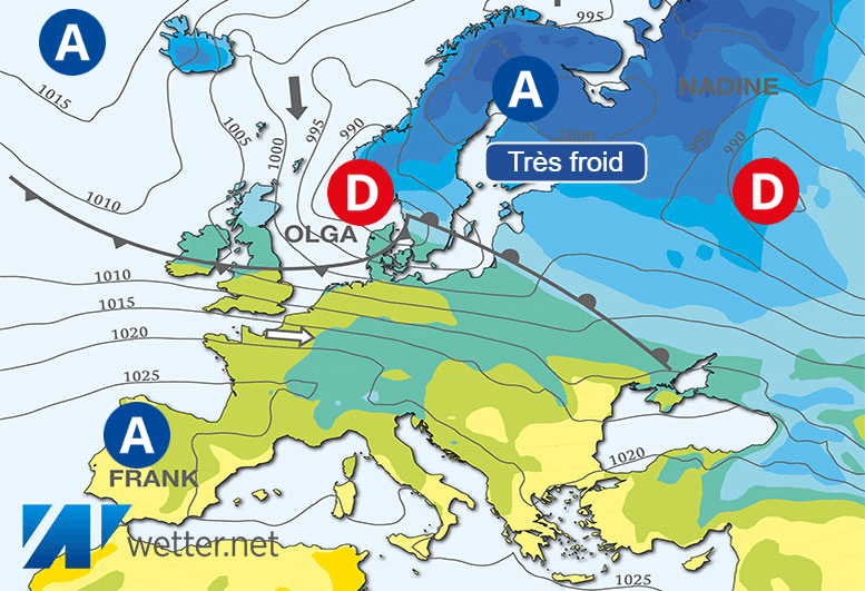 Carte de prévisions d'europe du Mardi 6 février 2024
