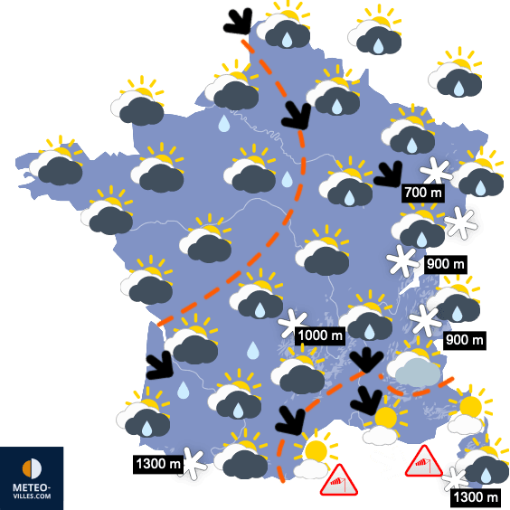 Moins froid, mais instable et chaotique...