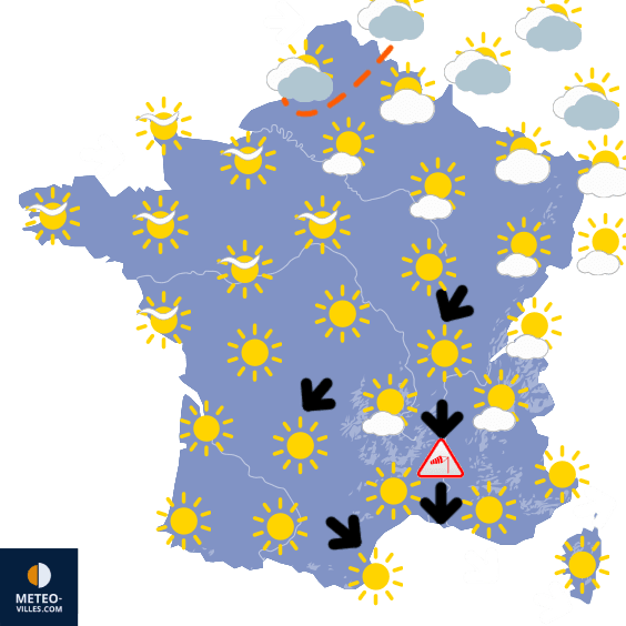 Moins froid, avant le retour des averses au Sud