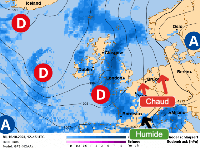 Carte de prévisions d'europe du Mercredi 16 octobre 2024