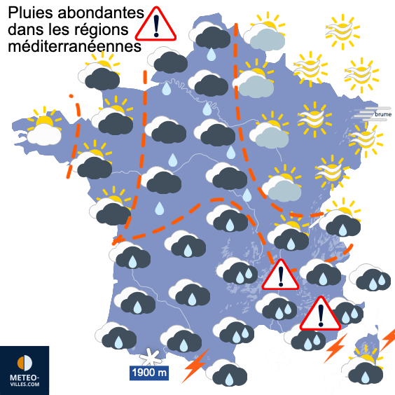 Fin des intempéries prévue dimanche soir