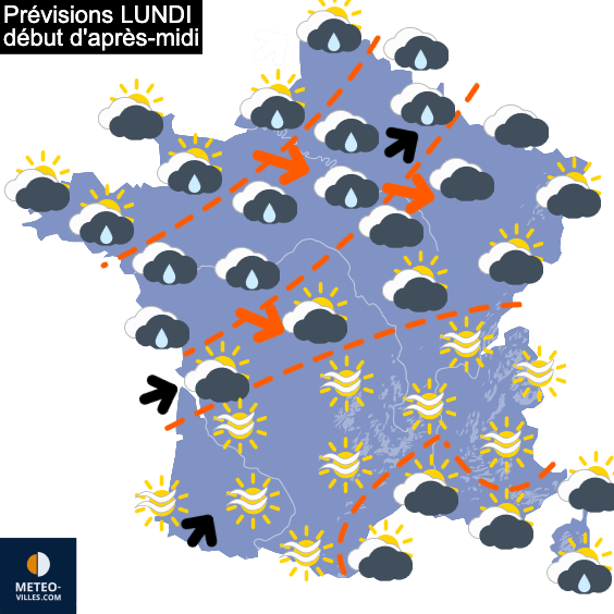 Un début de semaine très arrosé