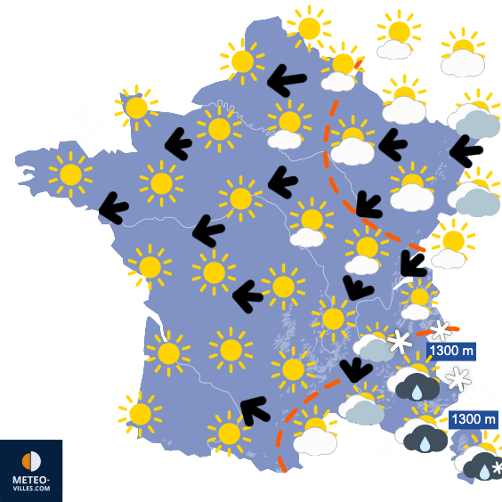 Vers une longue periode de temps ensoleillé et sec
