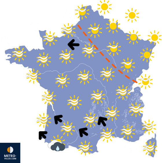 Toujours aussi sec, mais plus frais au nord