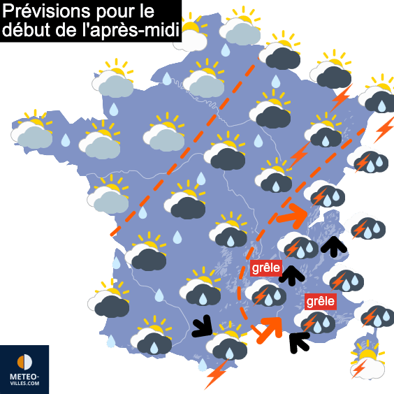 Fin des orages dans le Sud-est, mais maussade au Nord