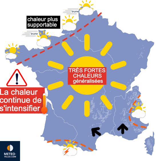 40°C en vue jusqu'au nord de la Loire ?