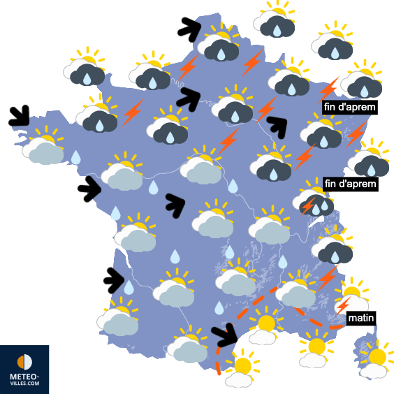 Un début de semaine souvent très pluvieux
