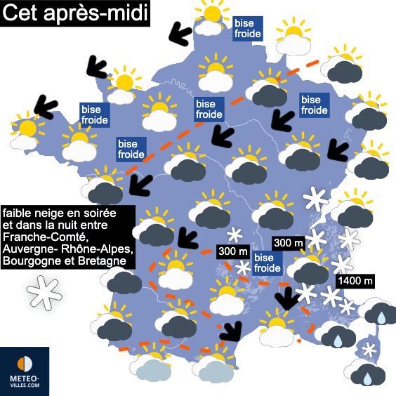 Froid continental avec un peu de neige pour Noël