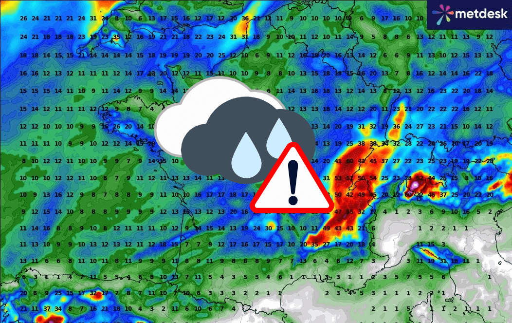 Nouveau risque de pluies abondantes pour ce week-end de la Toussaint