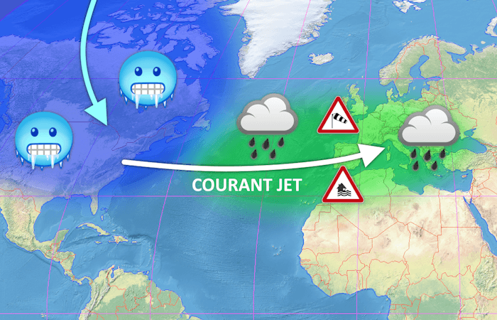 Un lien entre la vague de froid aux USA et les intempéries à venir en France