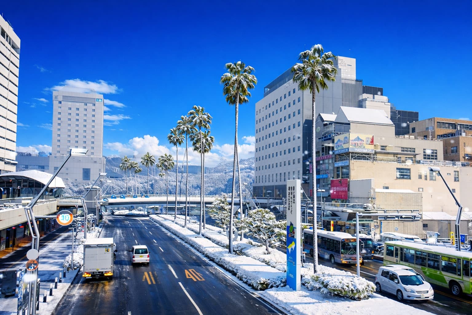 La neige et la vague de froid s’étendent jusqu’au sud du Japon !