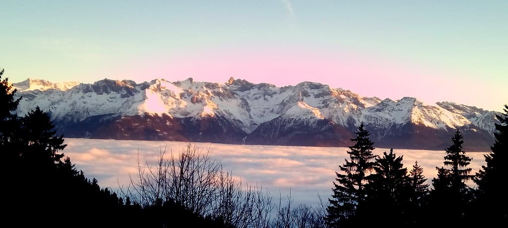 mer de nuage jusqu'à 1100m