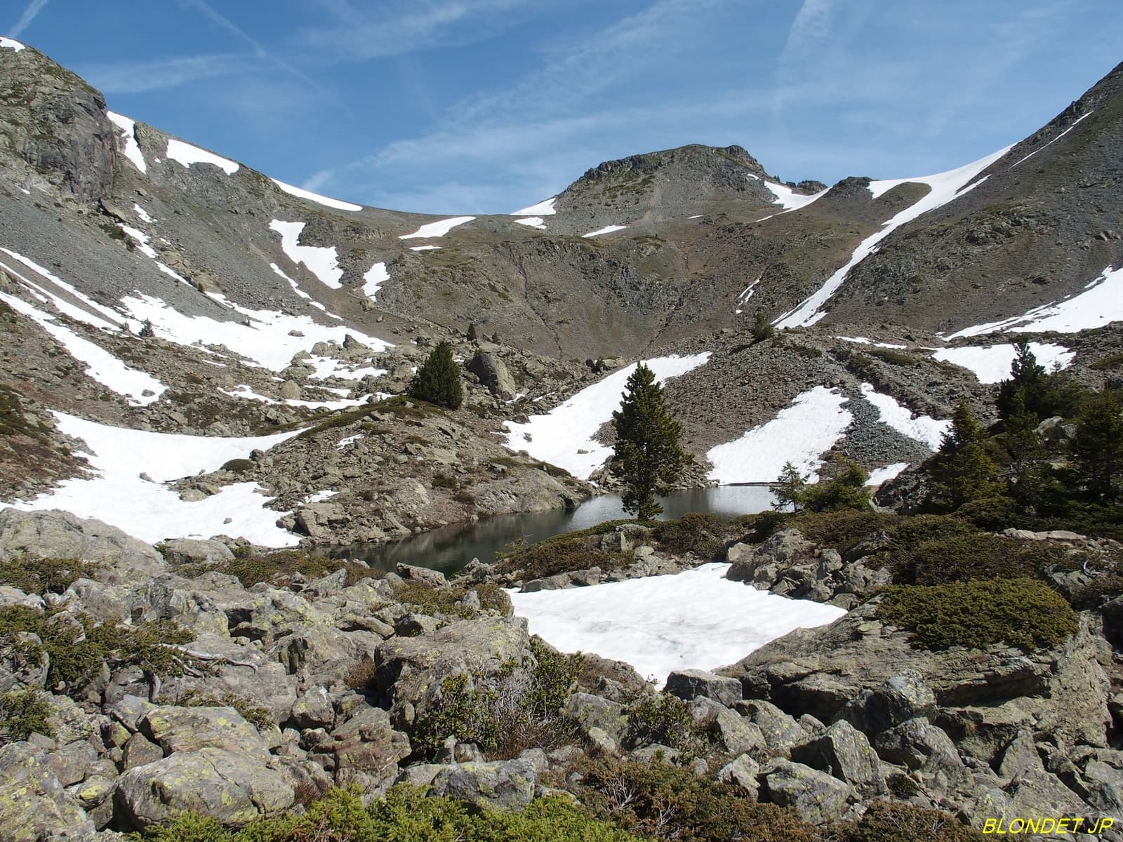 Au fond cols de la Botte et des 3 Fontaines