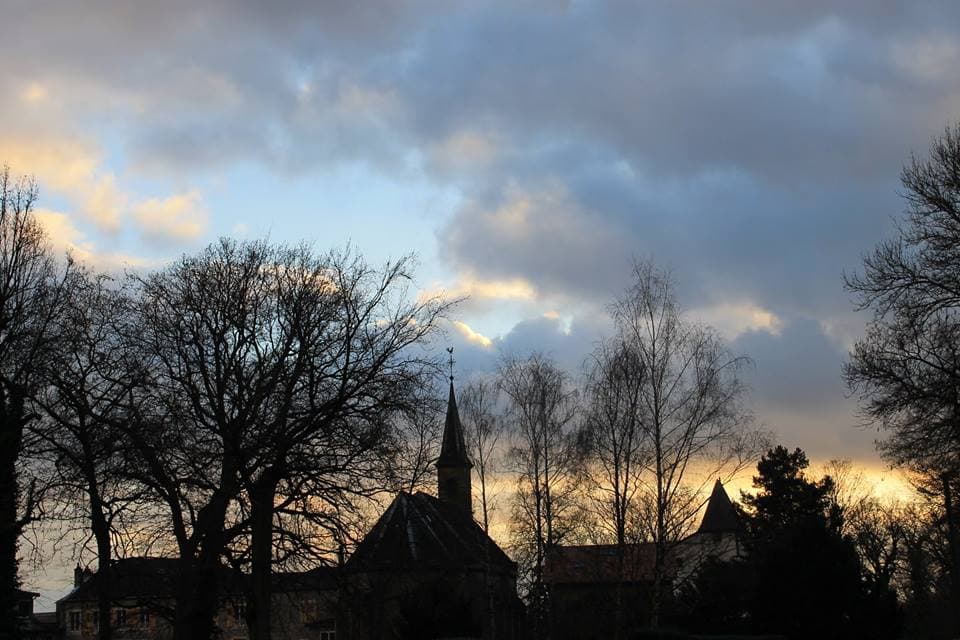 couché de soleil d'hiver sur Scy- Chazelles