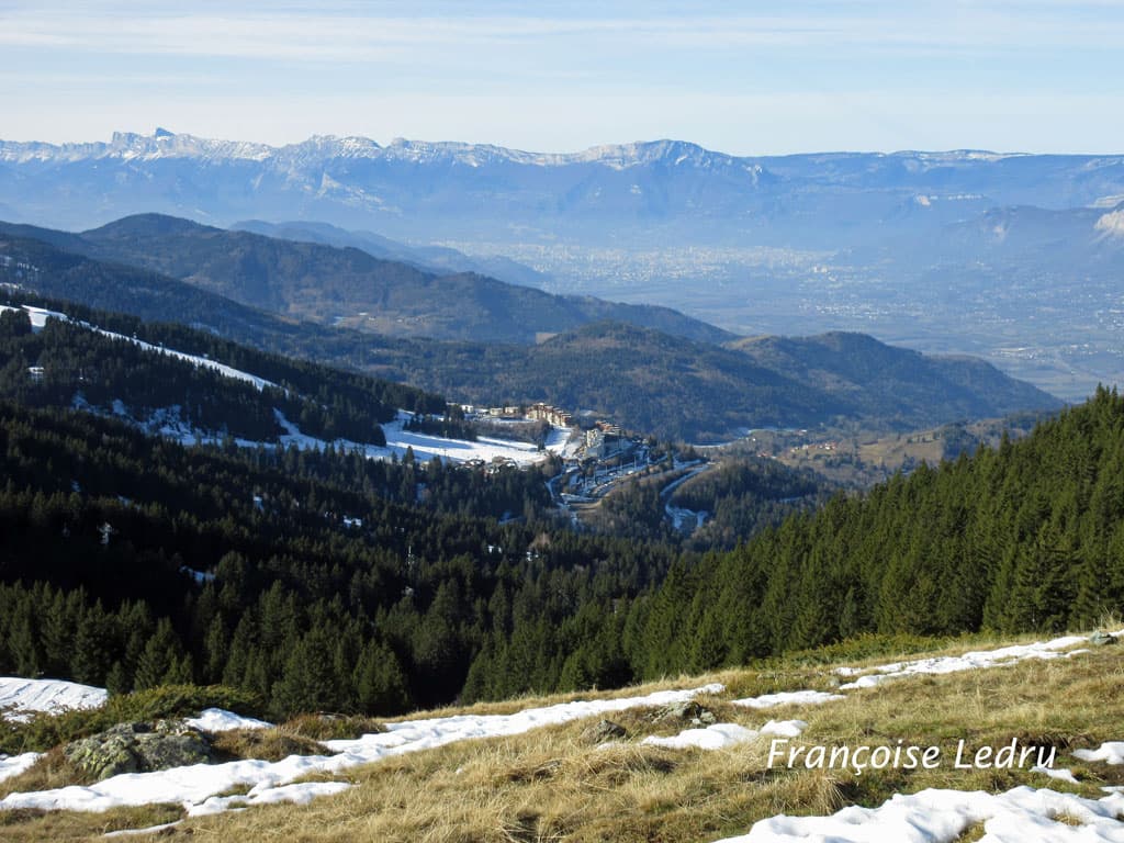 Vue vers Prapoutel et le bassin grenoblois