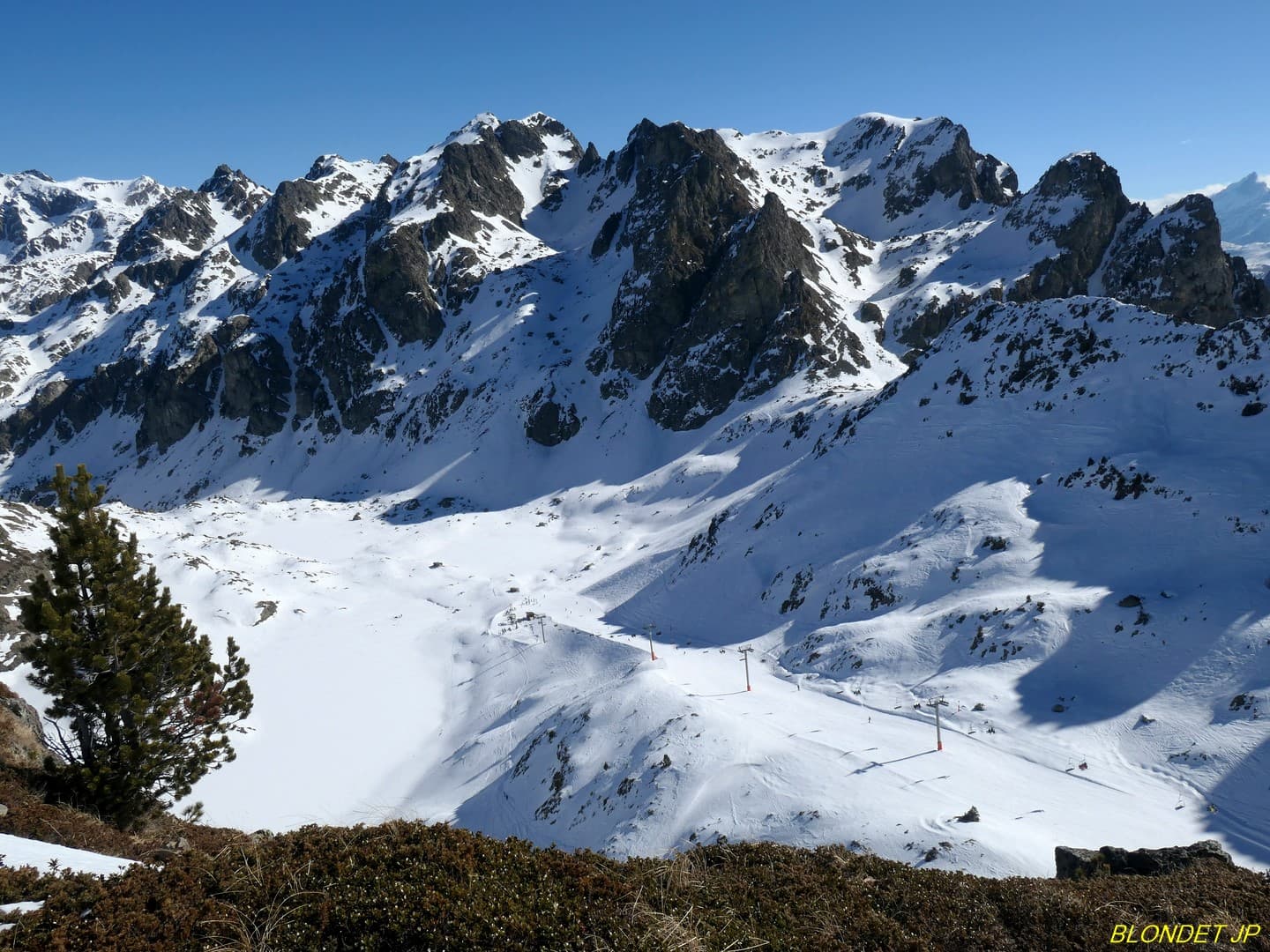 Lacs Roberts gelés vus de Casse Rousse