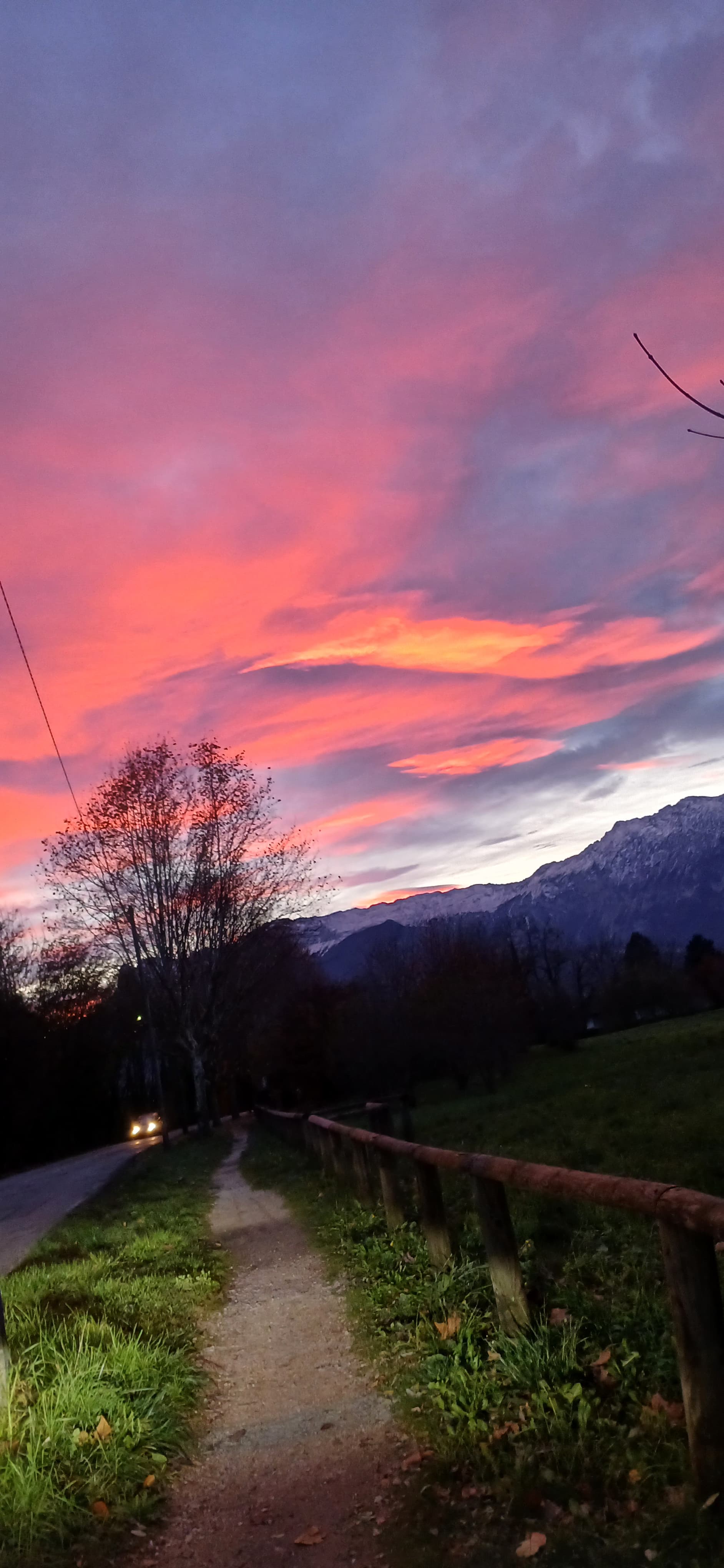 Coucher de soleil le 23 novembre 2024