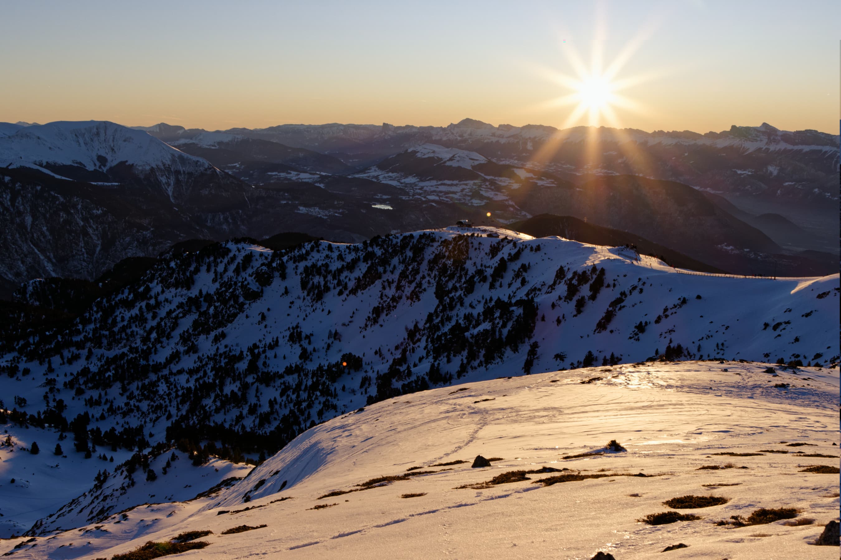 Coucher de soleil depuis les Crêtes de Chamrousse