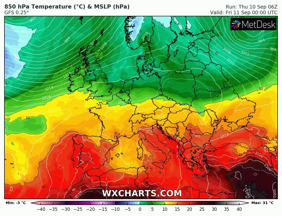 Image d'illustration pour Épisode de fortes chaleurs sur la France à partir du week-end