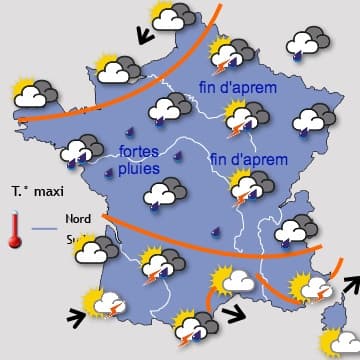Généralement beaucoup de pluie en début de semaine