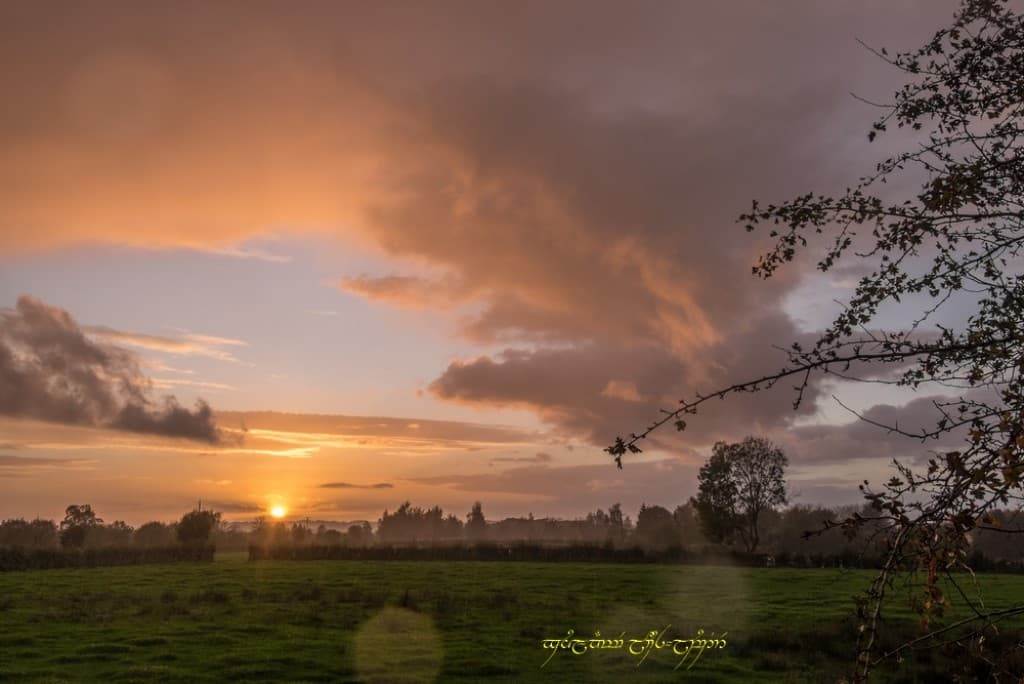 Coucher pluvieux et coloré
