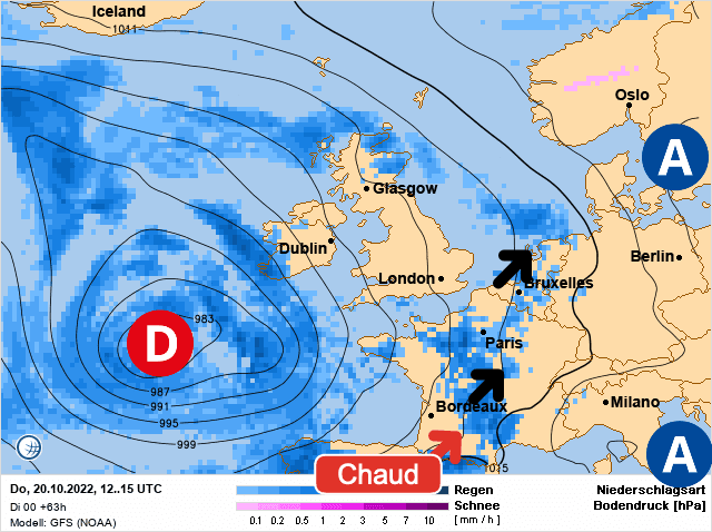 Carte de prévisions d'europe du Jeudi 20 octobre 2022