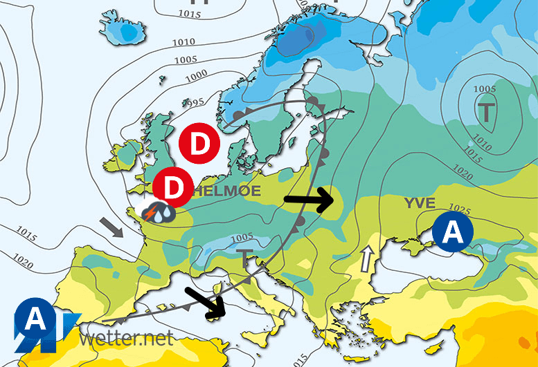 Carte de prévisions d'europe du Vendredi 10 novembre 2023
