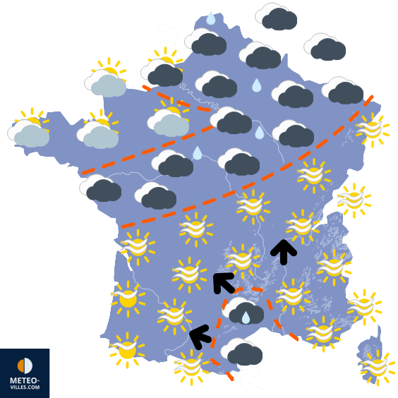 Toujours calme, mais changement au nord