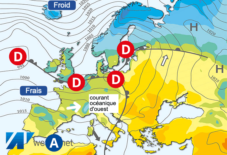 Carte de prévisions d'europe du Lundi 1 avril 2024