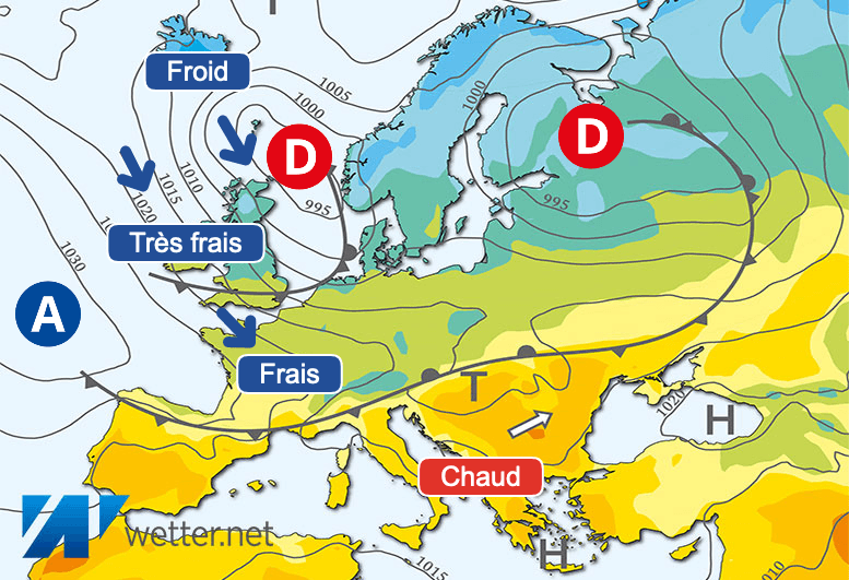 Carte de prévisions d'europe du Lundi 15 avril 2024
