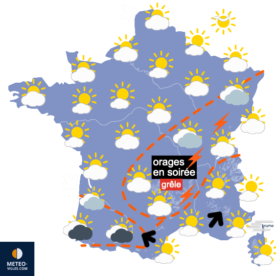 Orages de grêle, puis un début d'été plutôt frais
