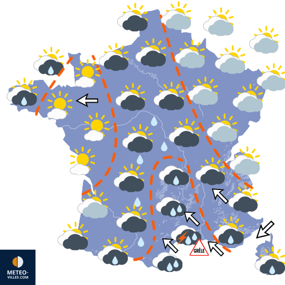 Pluies abondantes, puis tempête