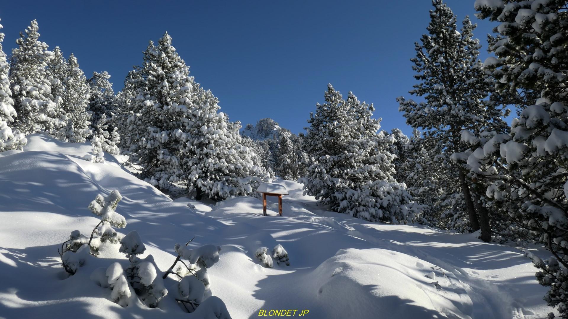 Paysage de neige à Chamrousse