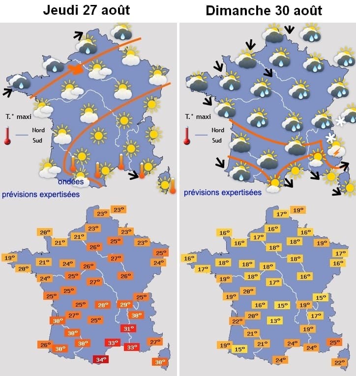 Image d'illustration pour Changement de temps radical pour la fin de semaine