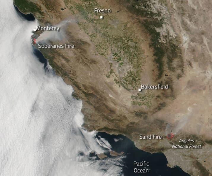 Image d'illustration pour Sand & Soberanes Fire : sécheresse & incendies en Californie