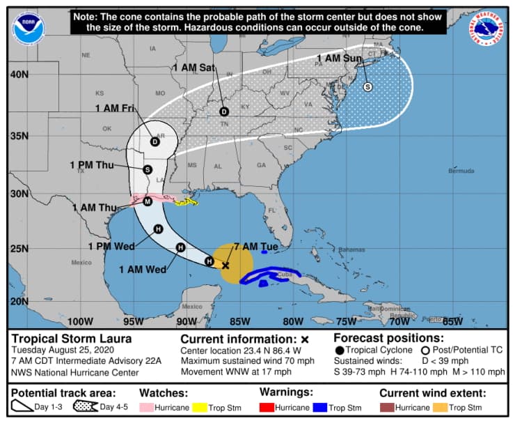 Image d'illustration pour Ouragan Laura : Un des plus puissants de l’histoire des Etats-Unis